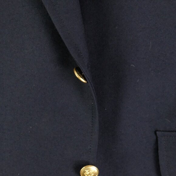 Chaps Ralph Lauren Blazer Mens 42L Tall Navy Blue Gold Button Vented Vintage - Picture 4 of 16